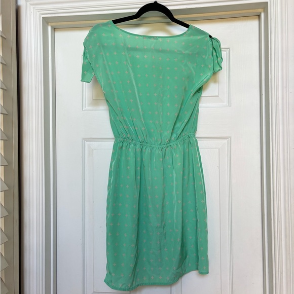 Soprano Mint Green Star Pattern Mini Dress - Picture 6 of 6